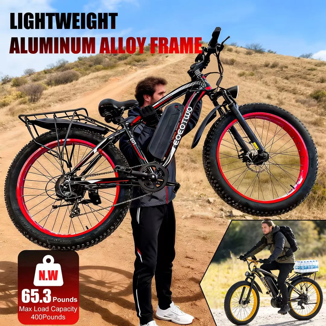 EOEOTWO 1500W E-Bike With 34MPH Speed And 48V Battery