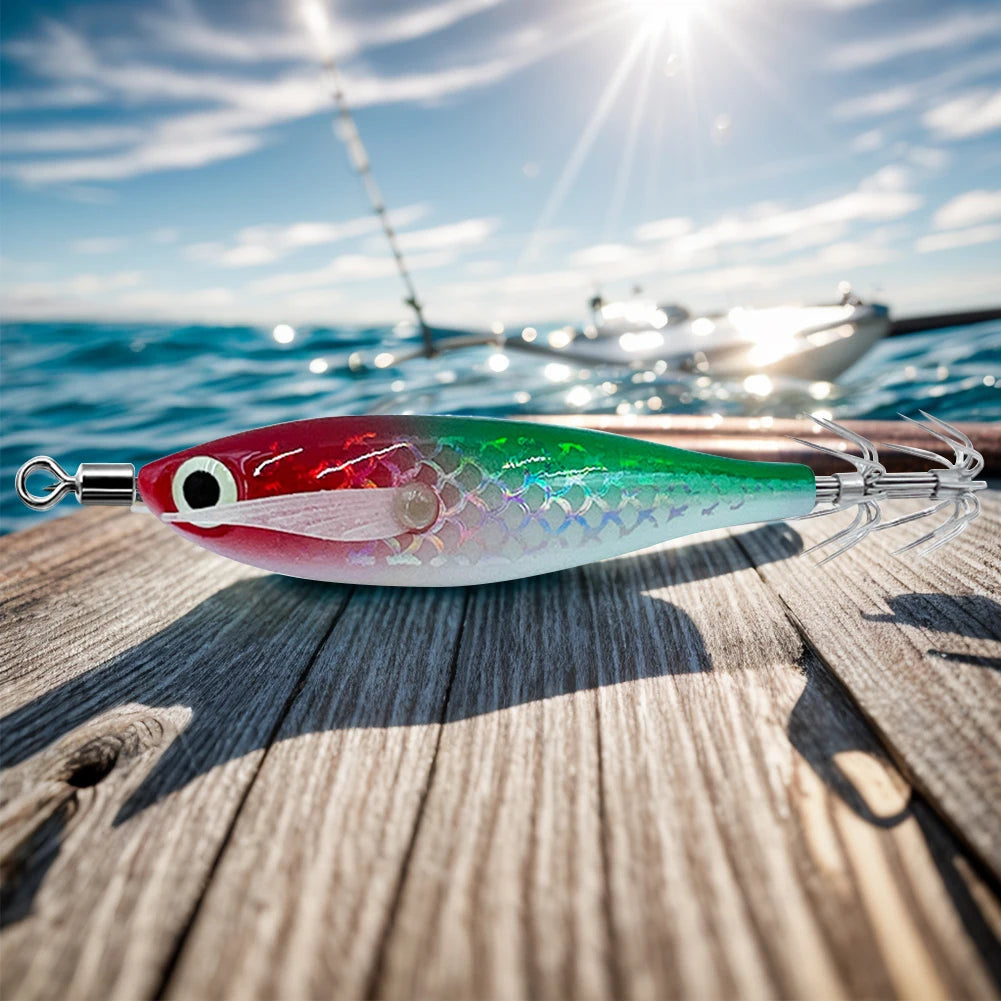 APWIKOGER Luminous Squid Jig Fishing Lure Set For Ocean Tackle