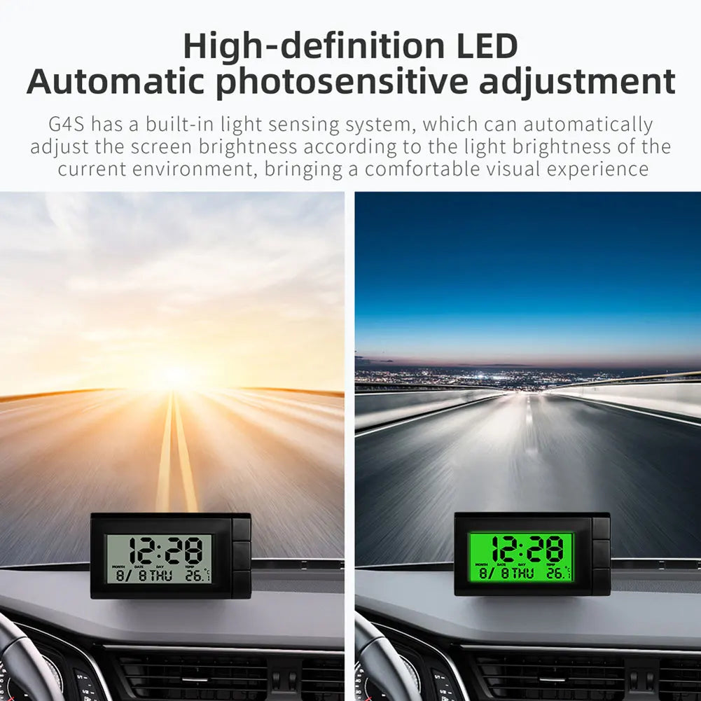 APWIKOGER Auto Temperature Meter LCD Digital Calendar Clock for Car