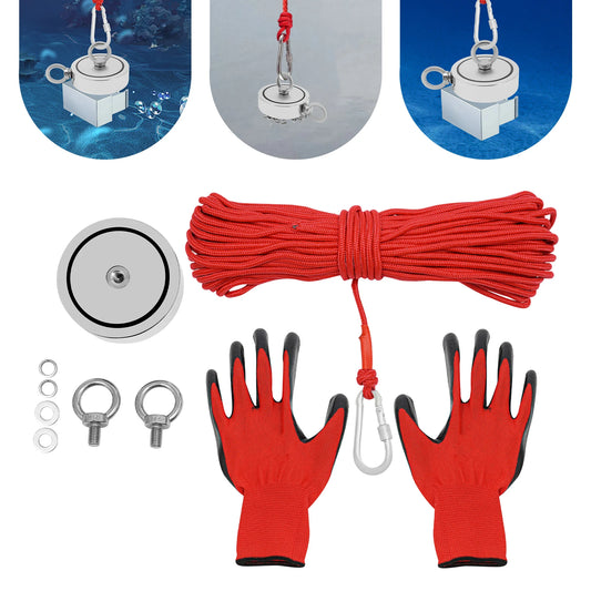 Heavy Duty Fishing Magnet Kit For Salvage With Rope