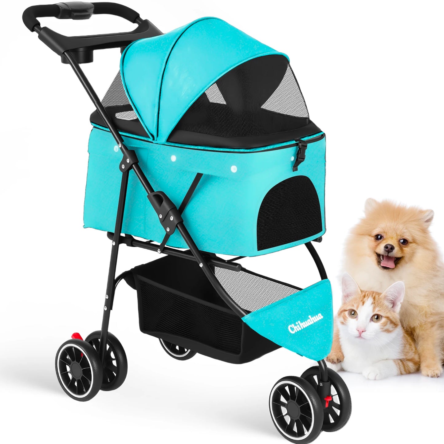 CHIHUAHUA Pet Stroller For Dogs And Cats Portable Foldable