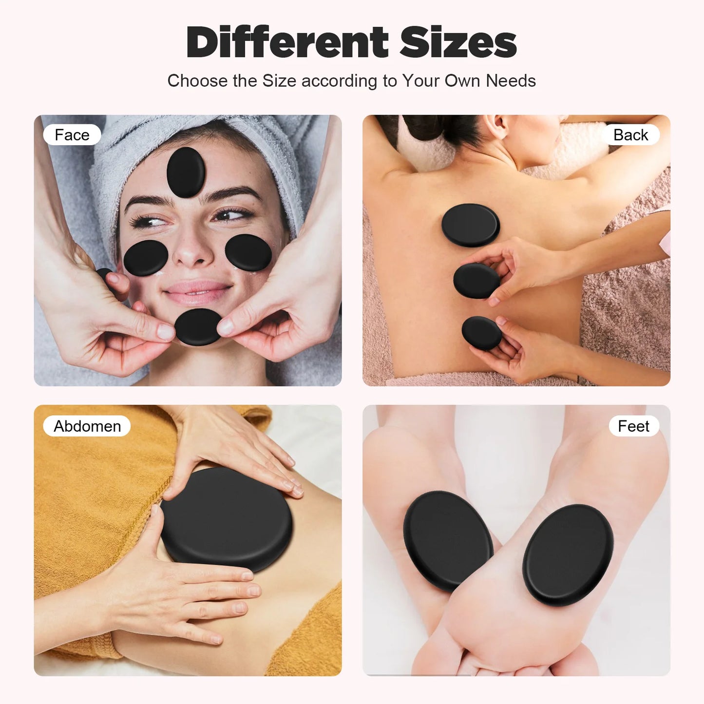 Bymaocar Professional Hot Stone Massage Kit With Heater 20 Basalt Stones