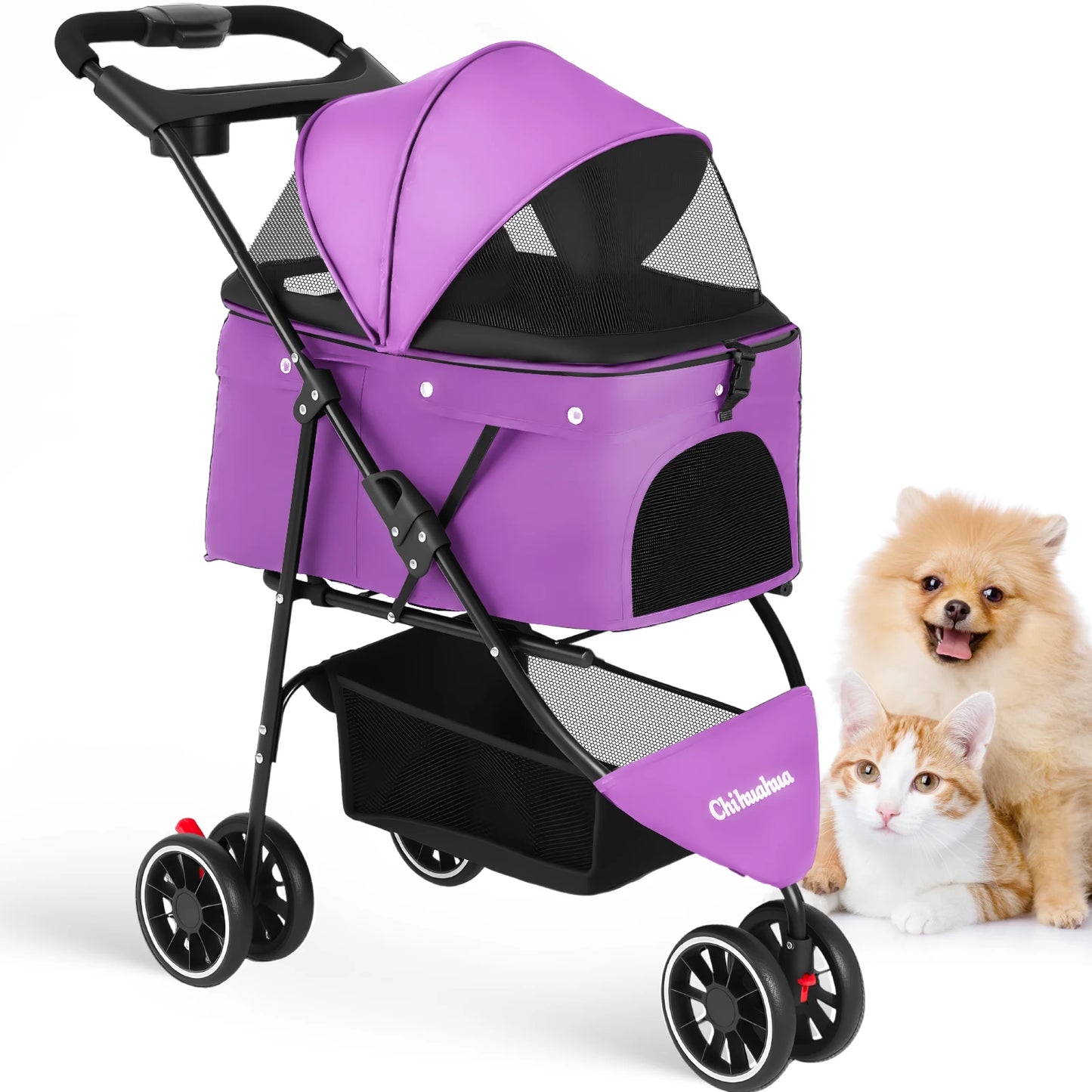 CHIHUAHUA Pet Stroller For Dogs And Cats Portable Foldable