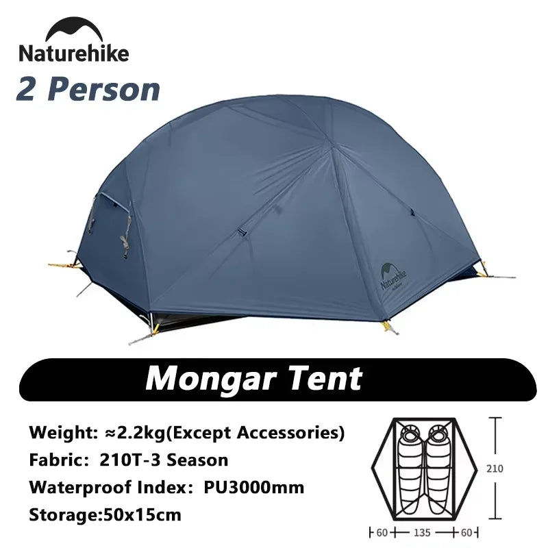 Naturehike Mongar Ultralight 2 Person Tent Waterproof PU3000mm