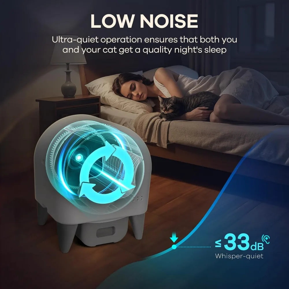 Automatic Self Cleaning Litter Box With App Control