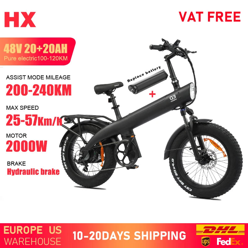 HX Q3 2000W Electric Mountain Bike For Adults All Terrain