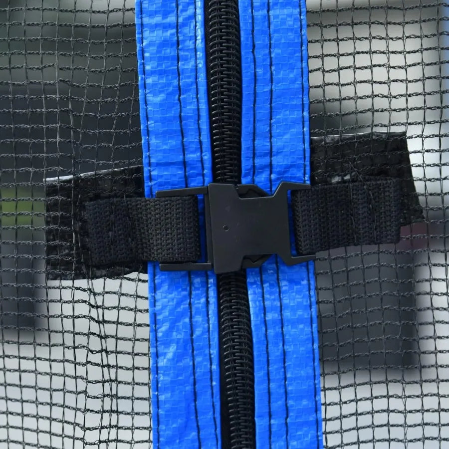 Outdoor Trampoline With Basketball Hoop And Safety Enclosure Net