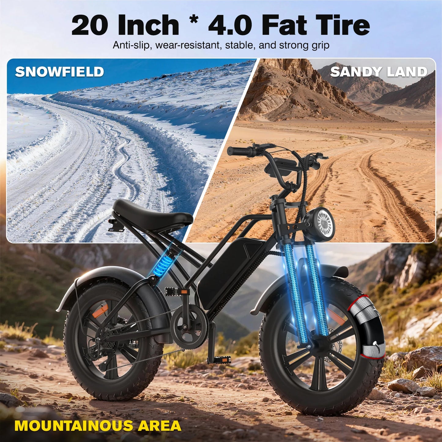 G50 1500W Electric Bike 31 MPH With 48V 18Ah Battery