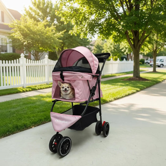 CHIHUAHUA Pet Stroller For Dogs And Cats Portable Foldable