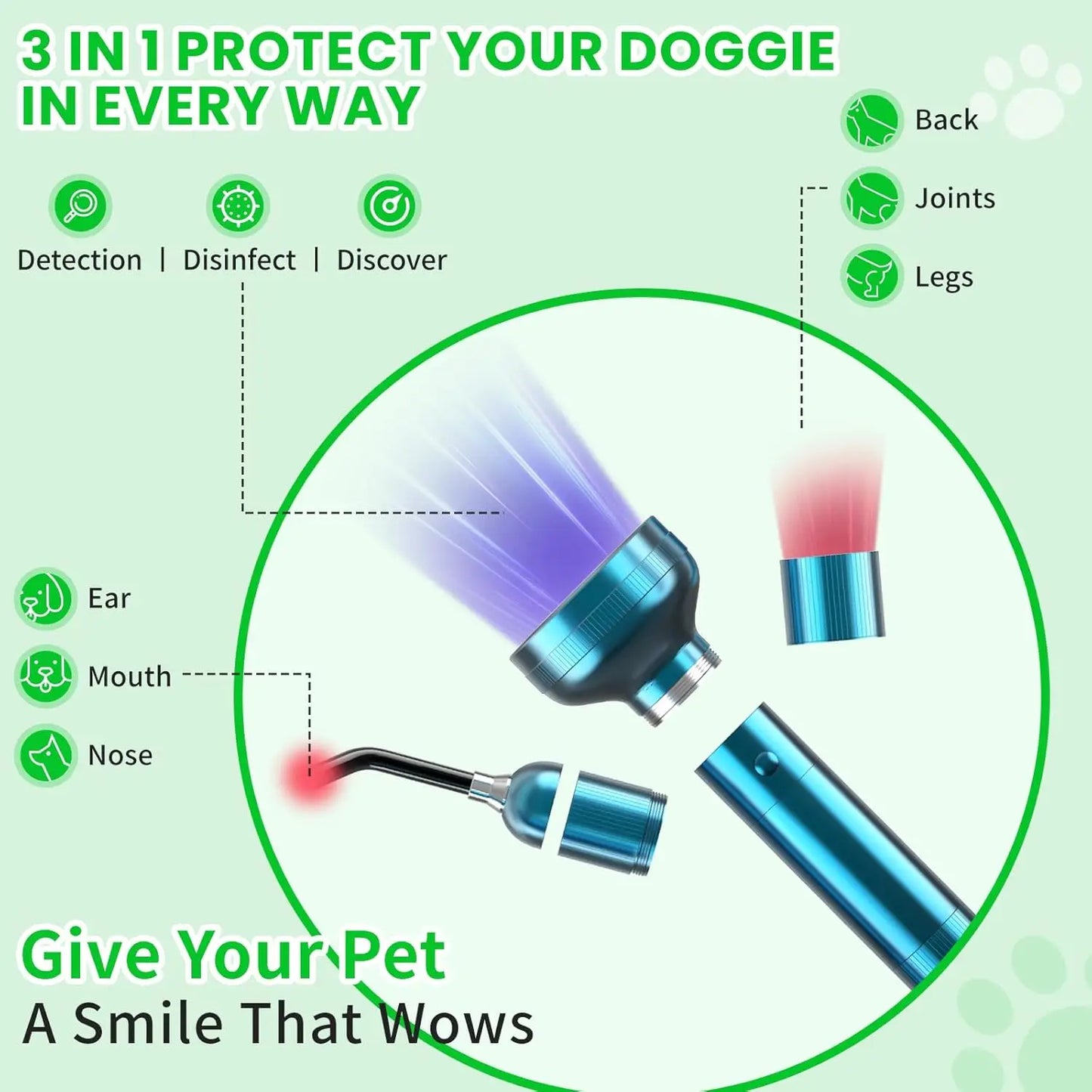 3 In 1 Cold Laser Therapy For Dogs Red Light Skin Care Device Pain Relief