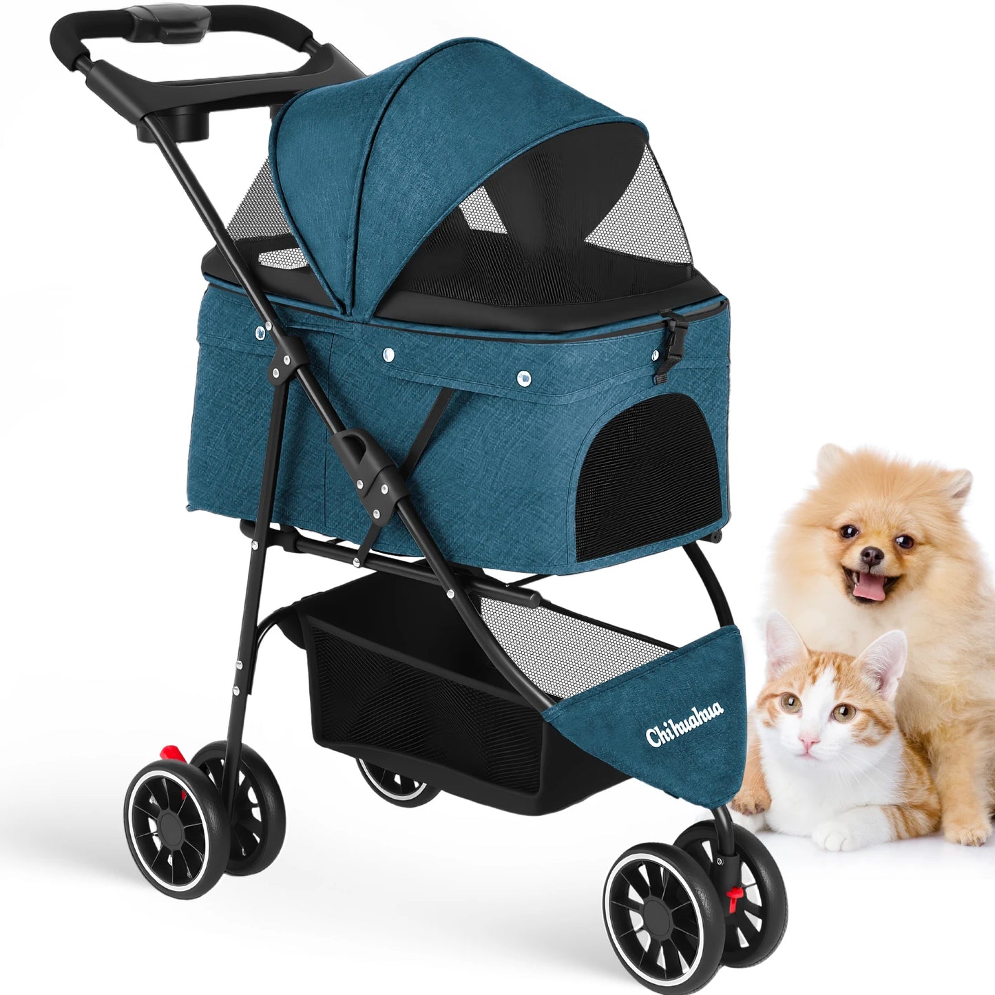 CHIHUAHUA Pet Stroller For Dogs And Cats Portable Foldable