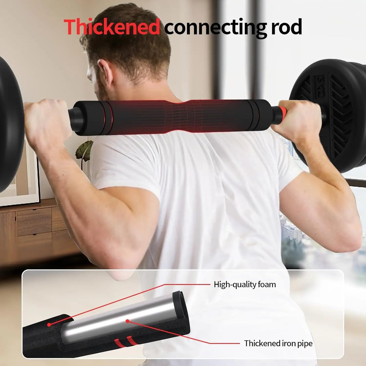 Adjustable Dumbbell Set 20-80lbs For Home Gym