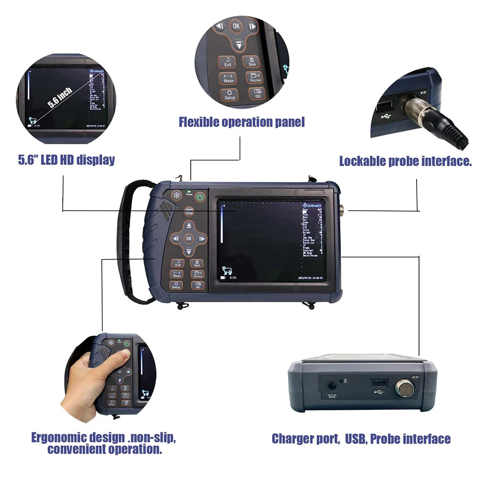 DAWEI Portable Veterinary Ultrasound Scanner B Ultra For Farm Animals