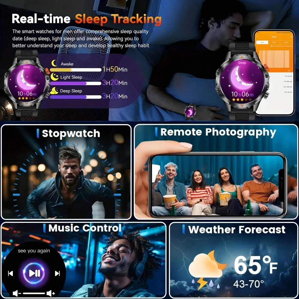SENBONO Smart Watch IP68 Waterproof Fitness Tracker With BT Call