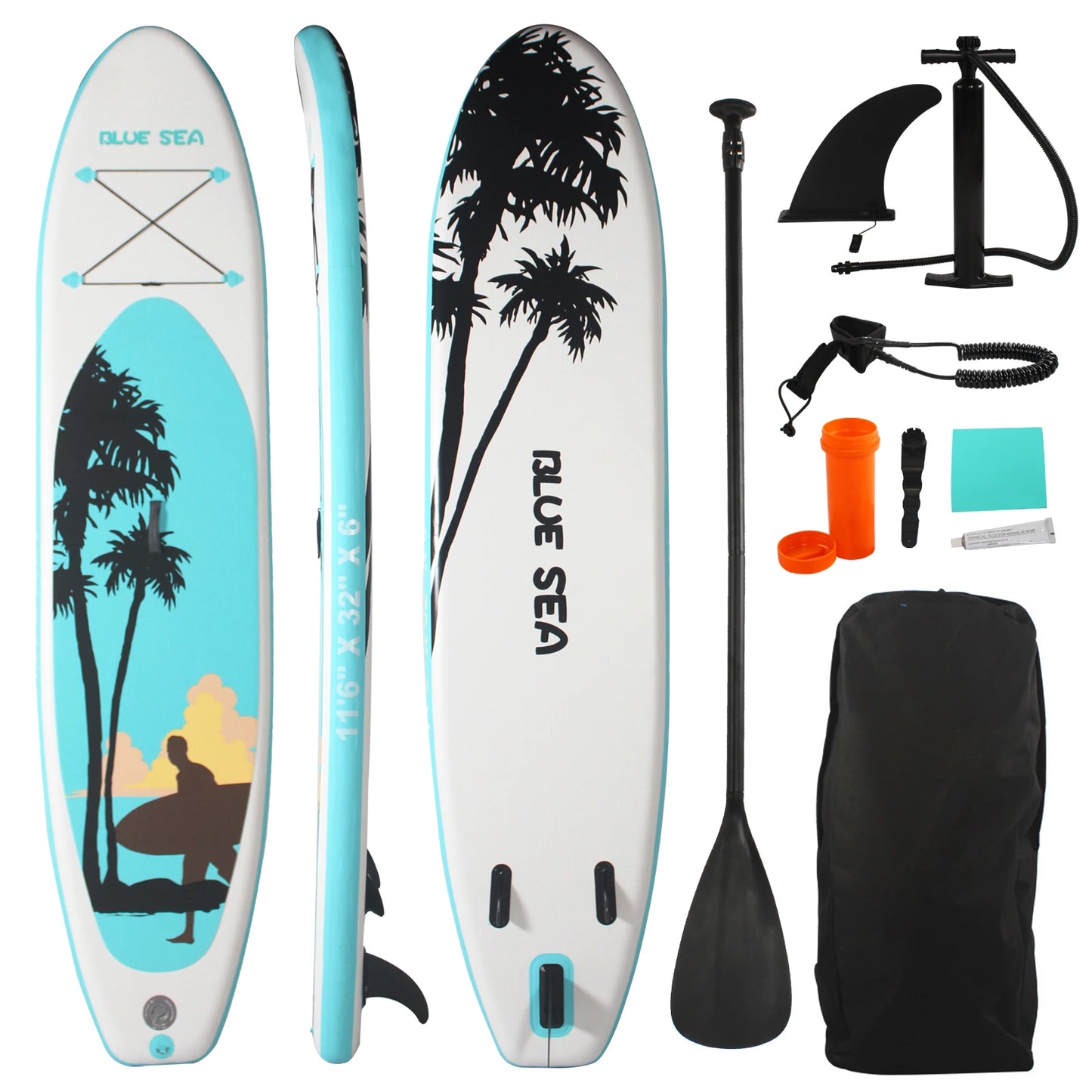CADALENE Portable Inflatable Stand Up Paddle Board Full Kit