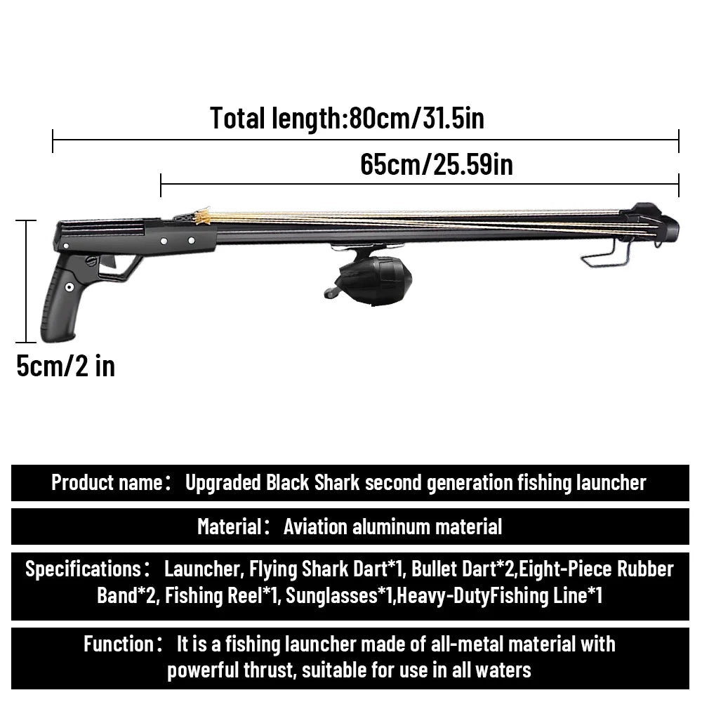 Fishing Slingshot Rod With Reel Aluminum Portable Fishing Tool