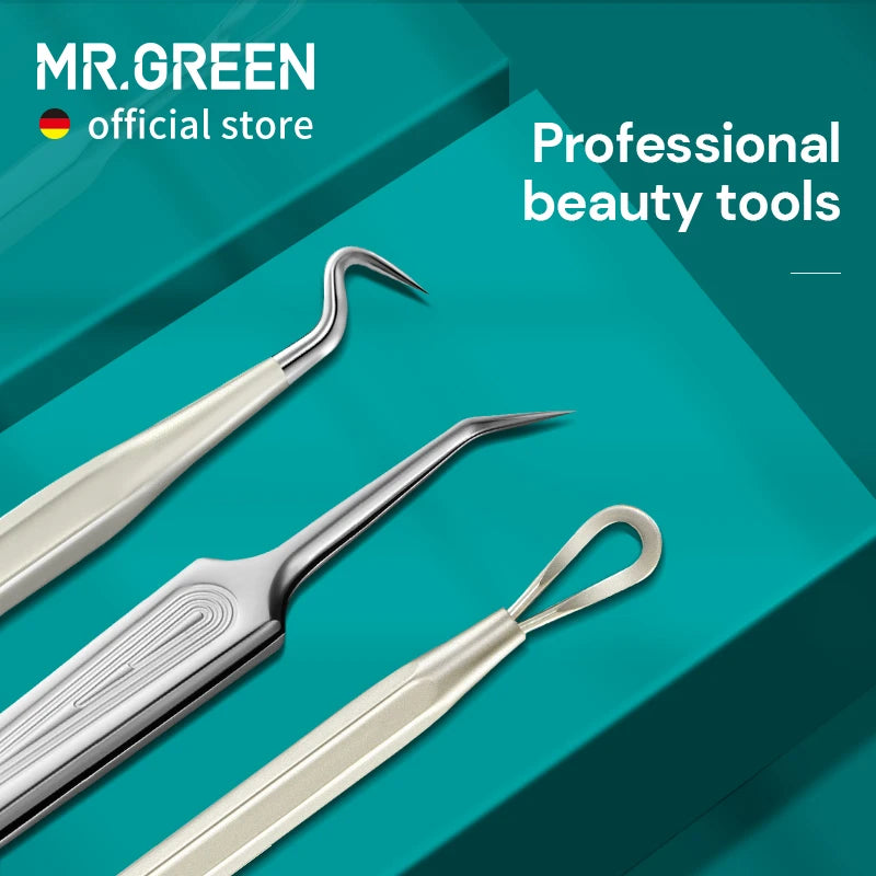 MR.GREEN Acne Remover Needles Blackhead Extractor Set Stainless Steel