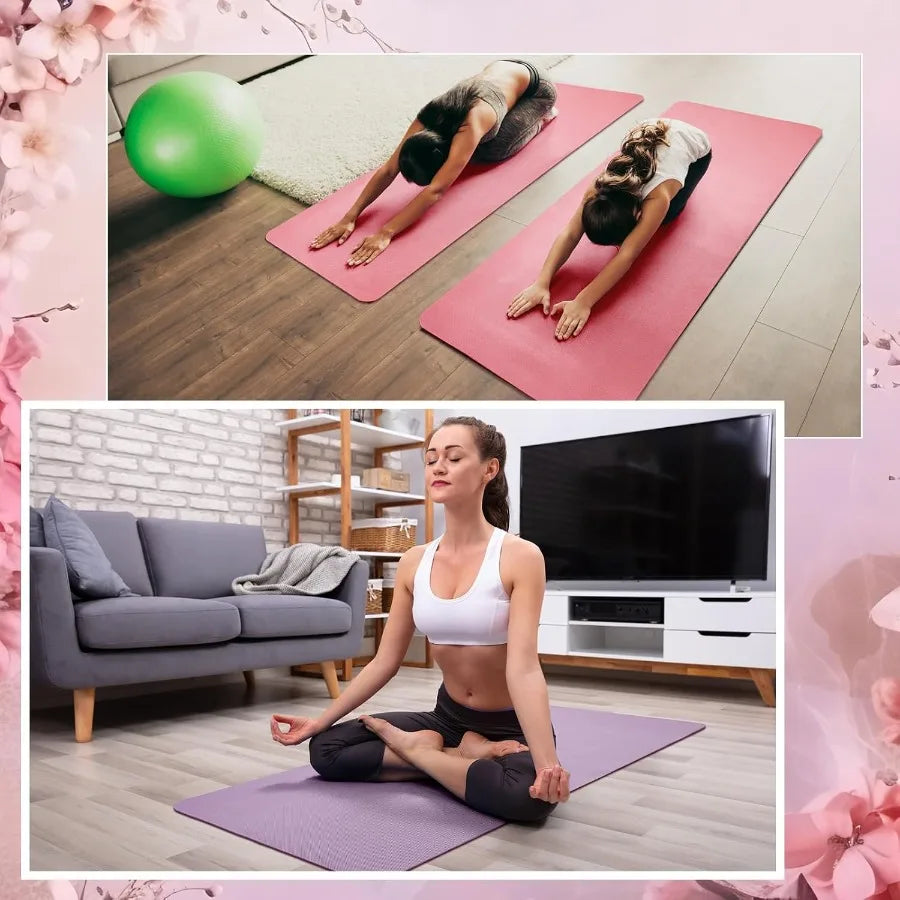 XMSJ Yoga Mat Set 12 Pack 4mm Thick Tear-Resistant