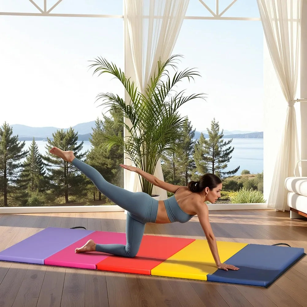 Gymnastics Tumbling Mat Portable Foldable For Yoga And Training