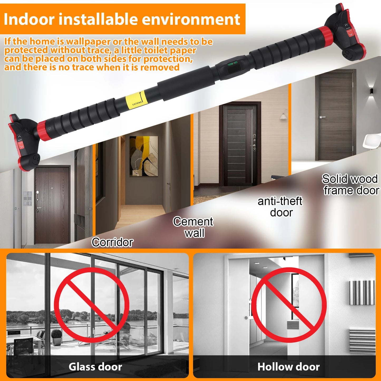 TWISTER.CK Pull Up Bar Doorway Wall Mounted Non Slip