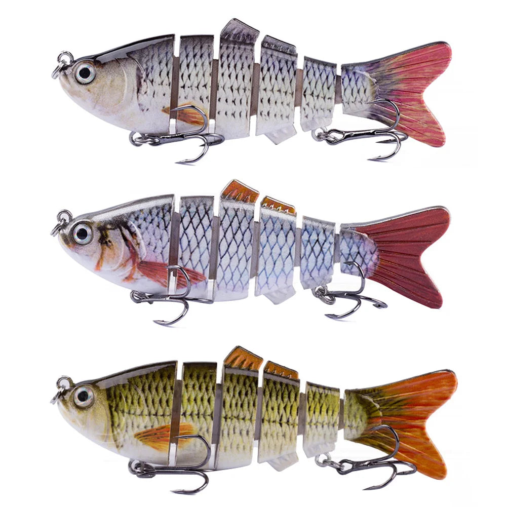 Alloet Robotic Fishing Lure With Treble Hooks Lifelike Slow Sinking