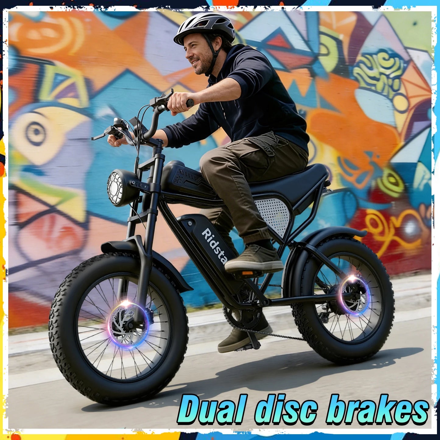 RIDSTAR MINI30 1500W Electric Bike for Adults Fat Tire Mountain