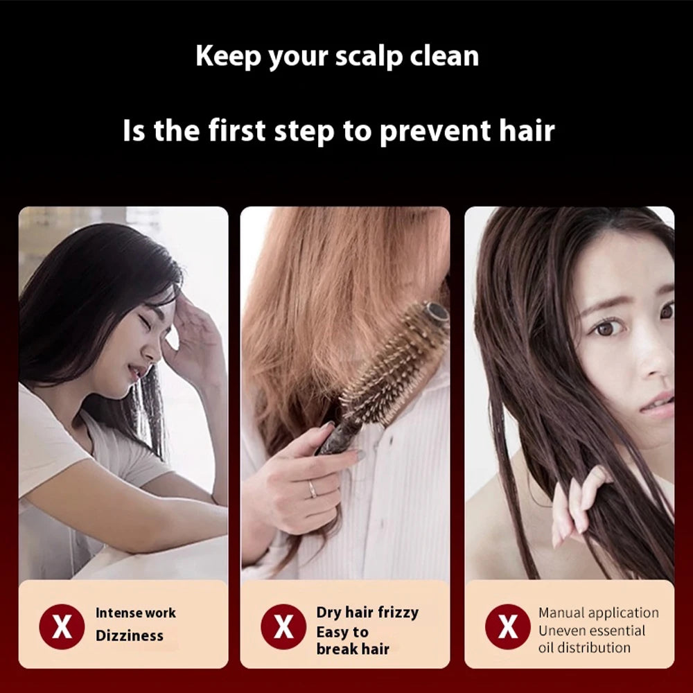 Foreverlily Electric Vibration Massage Comb Red Light Therapy Hair Growth