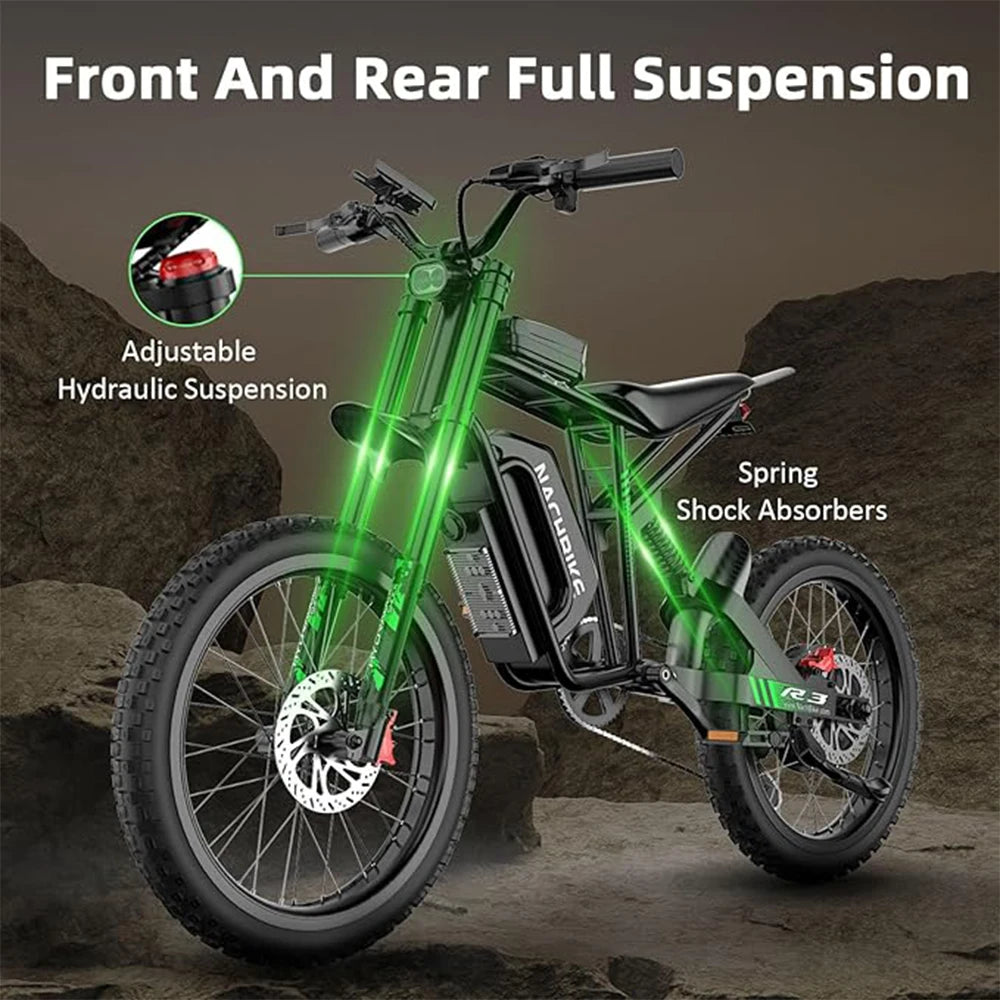 R3 6000W Electric Dirt Bike With 60V 25Ah Battery 50 Miles
