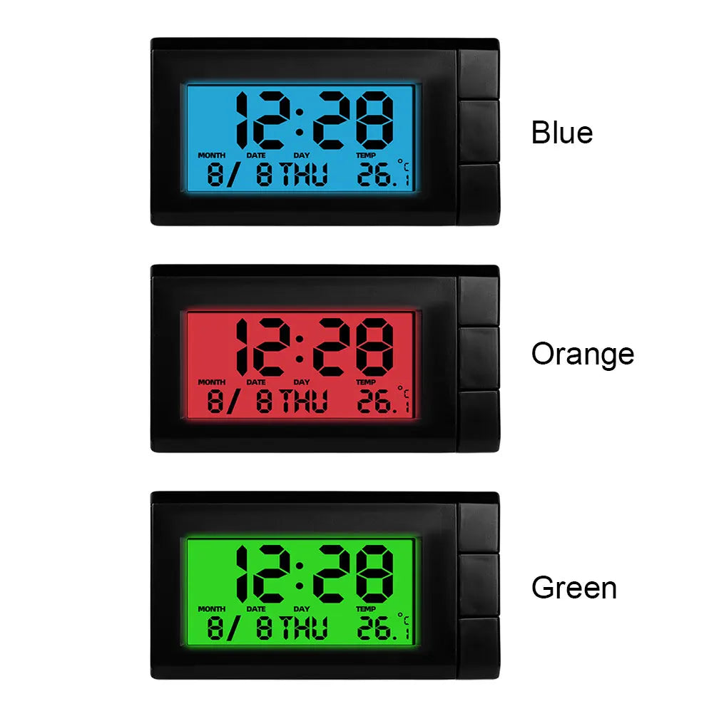 APWIKOGER Auto Temperature Meter LCD Digital Calendar Clock for Car