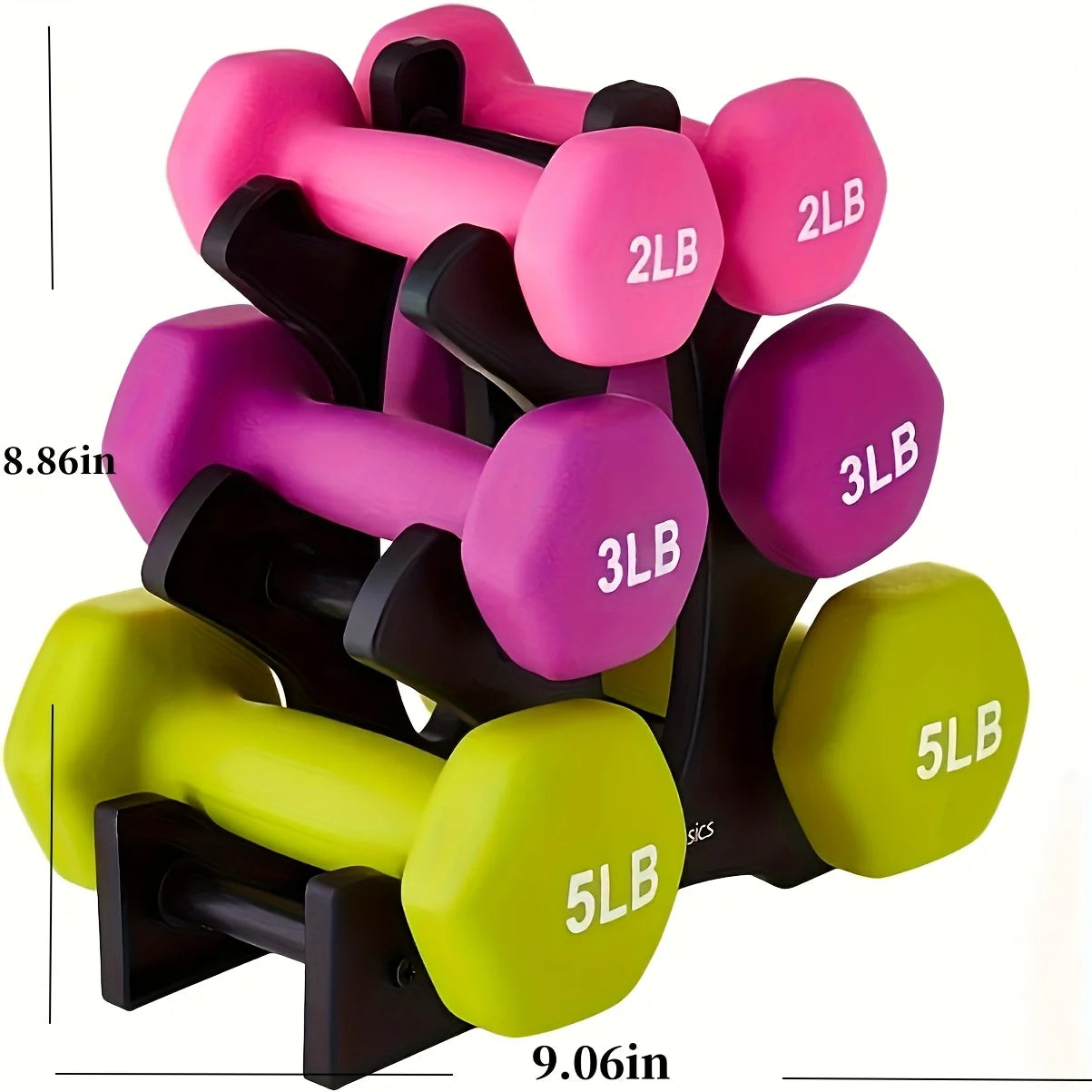 Sleek Dumbbell Set For Women Strength Training 2lb 3lb 5lb