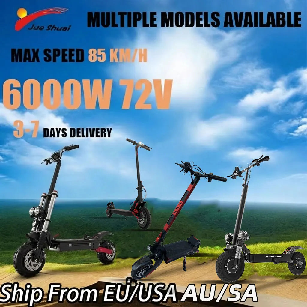 Jueshuai Outdoor Electric Scooter For Adults Dual Motors 6000W