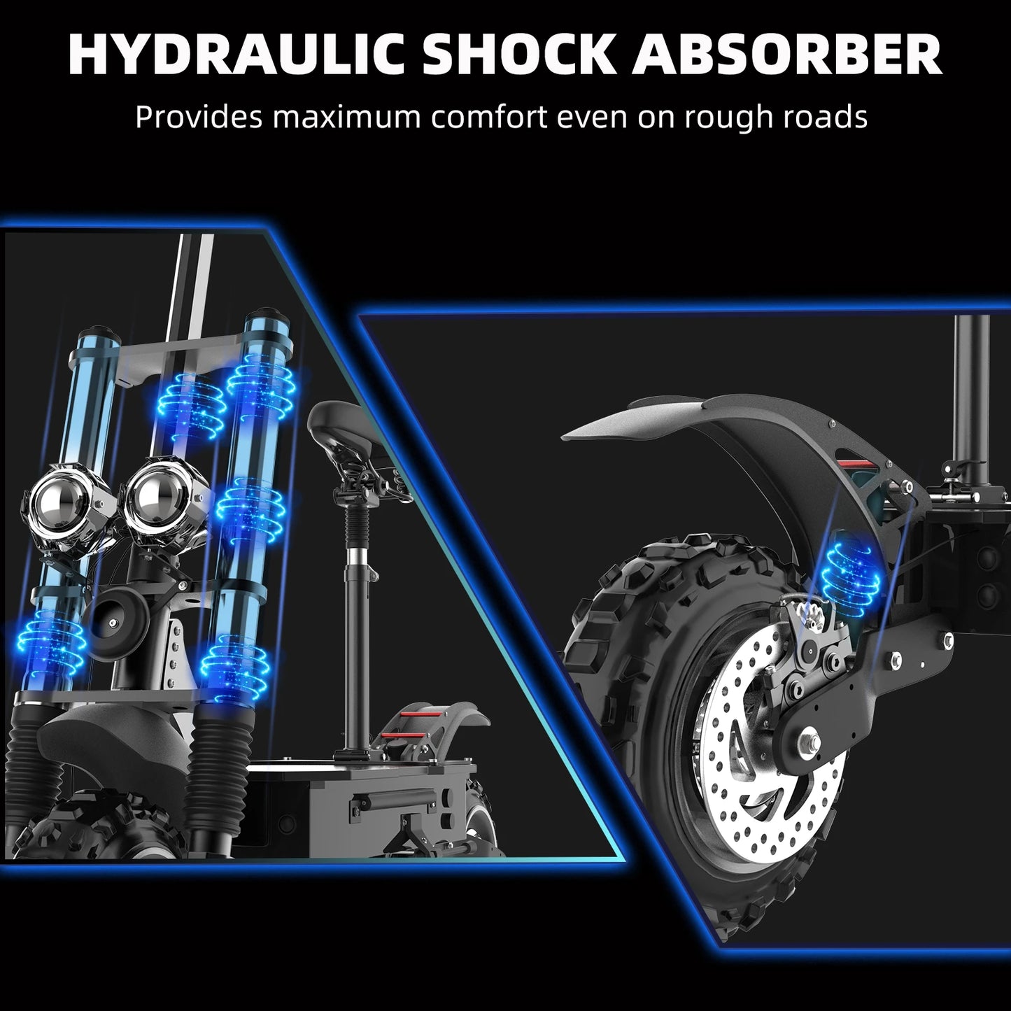 Jueshuai Outdoor Electric Scooter For Adults Dual Motors 6000W