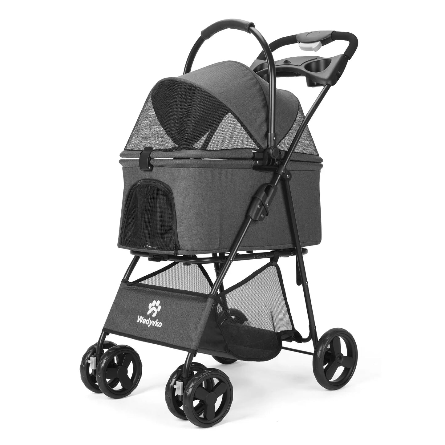 3 In 1 Pet Stroller With Removable Carrier Folding All Terrain