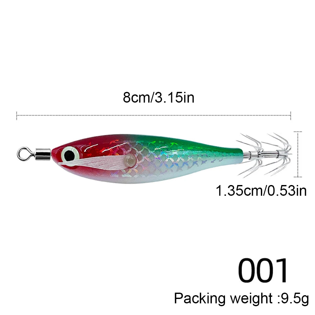 APWIKOGER Luminous Squid Jig Fishing Lure Set For Ocean Tackle
