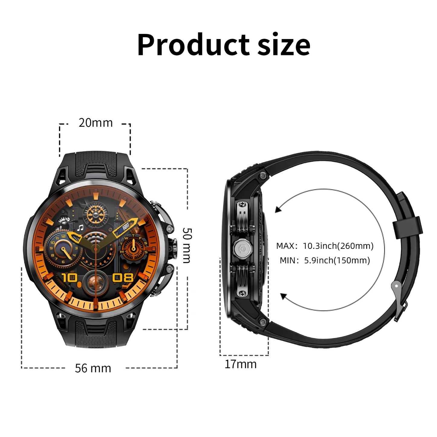 LOKMAT APPLLP 4 Pro Android Watch Phone 4G Smartwatch