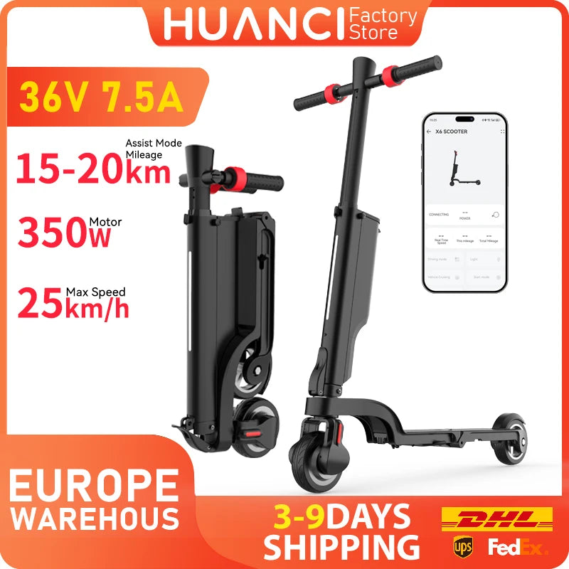 HUANCI X6 Foldable Electric Scooter With Smart App