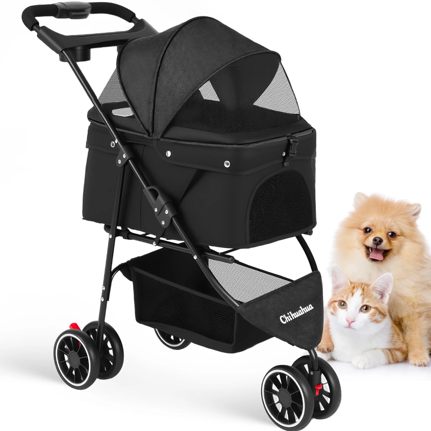 CHIHUAHUA Pet Stroller For Dogs And Cats Portable Foldable