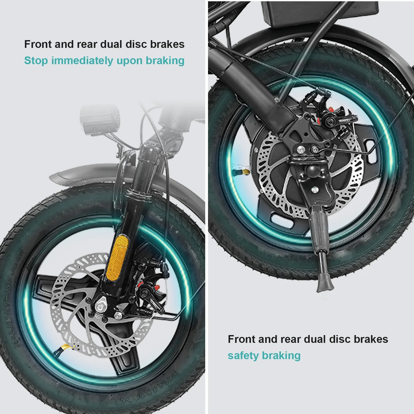 Terrosor Folding Electric Bike 560W 48V 32 Miles Range