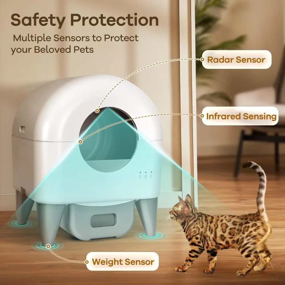 Automatic Self Cleaning Litter Box With App Control