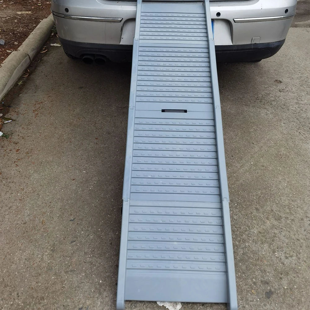 NONE Folding Portable Dog Ramp For Cars Non Slip Rug