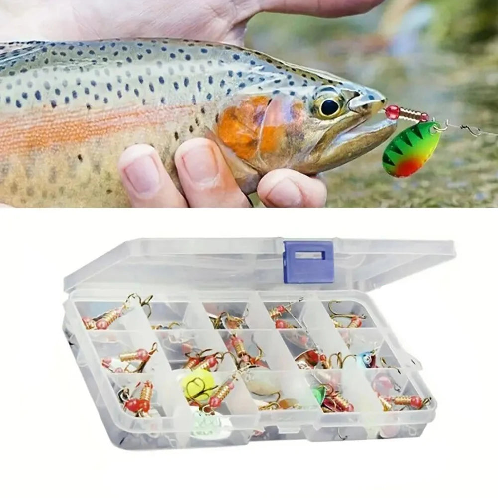 JOCESTYLE 30Pcs Metal Spoon Spinner Lures