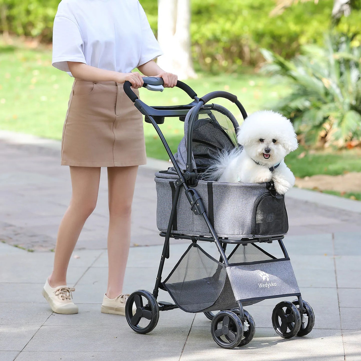 3 In 1 Pet Stroller With Removable Carrier Folding All Terrain