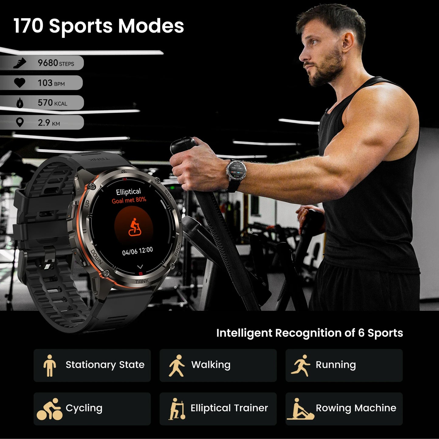 KOSPET Tank T3 Ultra 2 GPS Smartwatch With Bluetooth Calling