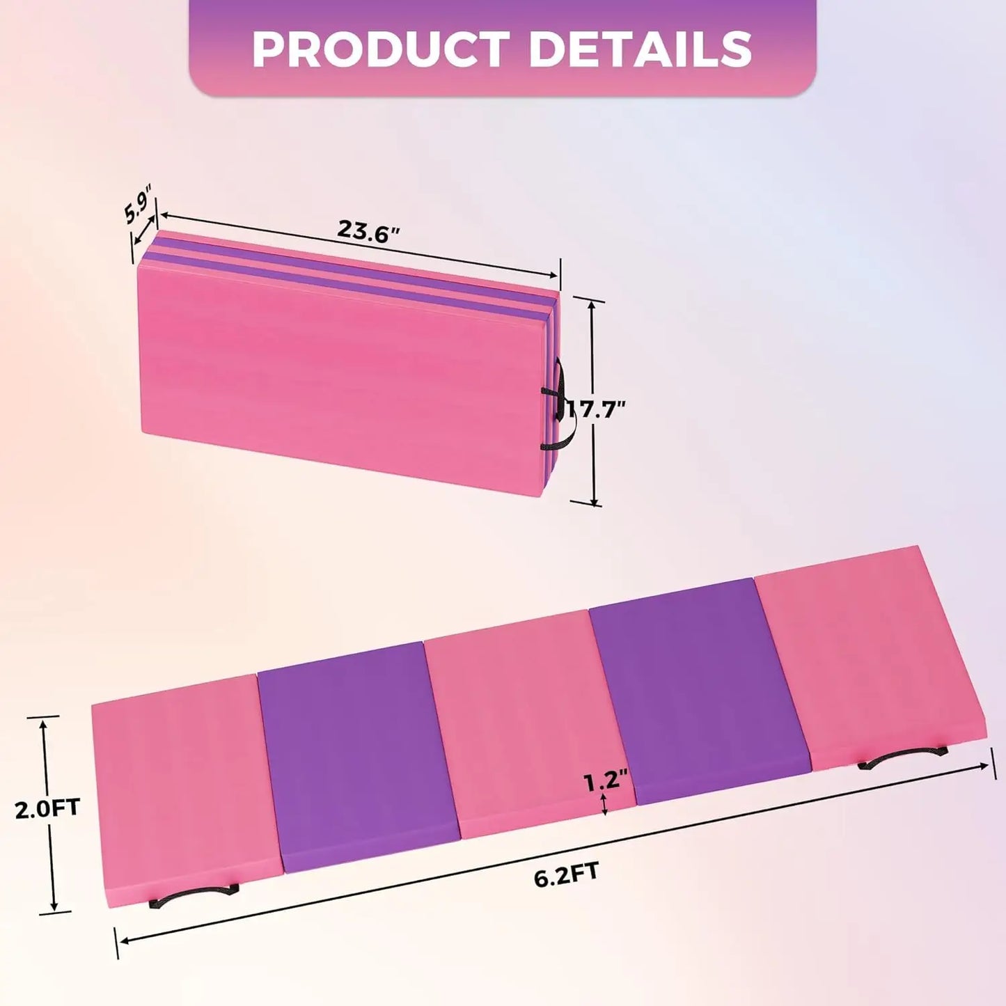 TWISTER.CK Folding Gym Mat Extra Firm High-Density Tumbling