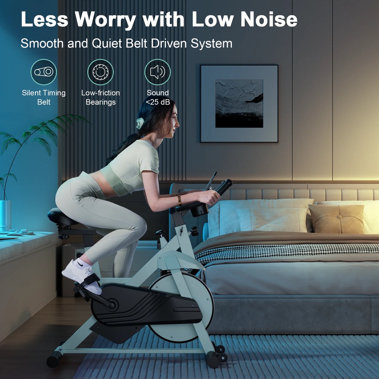 Superun Exercise Bike 32-Level Magnetic Resistance for Home Use