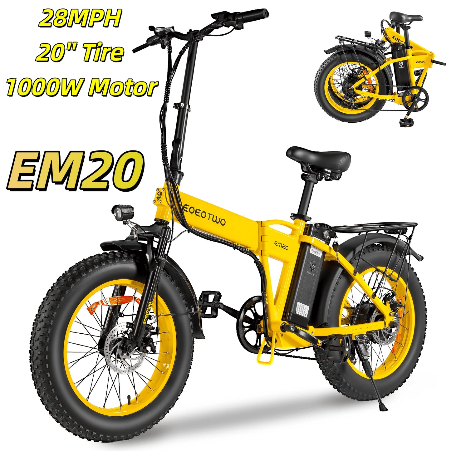 EOEOTWO 1500W E-Bike With 34MPH Speed And 48V Battery