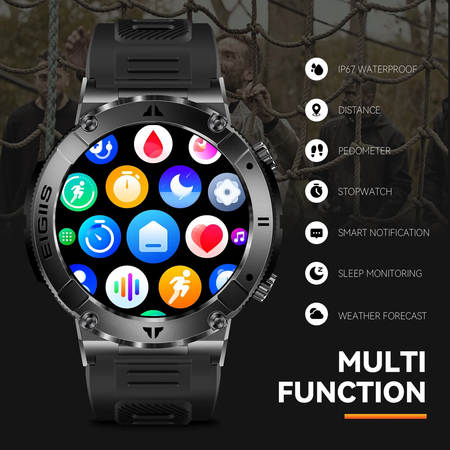 LaNikar Smartwatch TFT Display Bluetooth Calling Blood Pressure Monitor