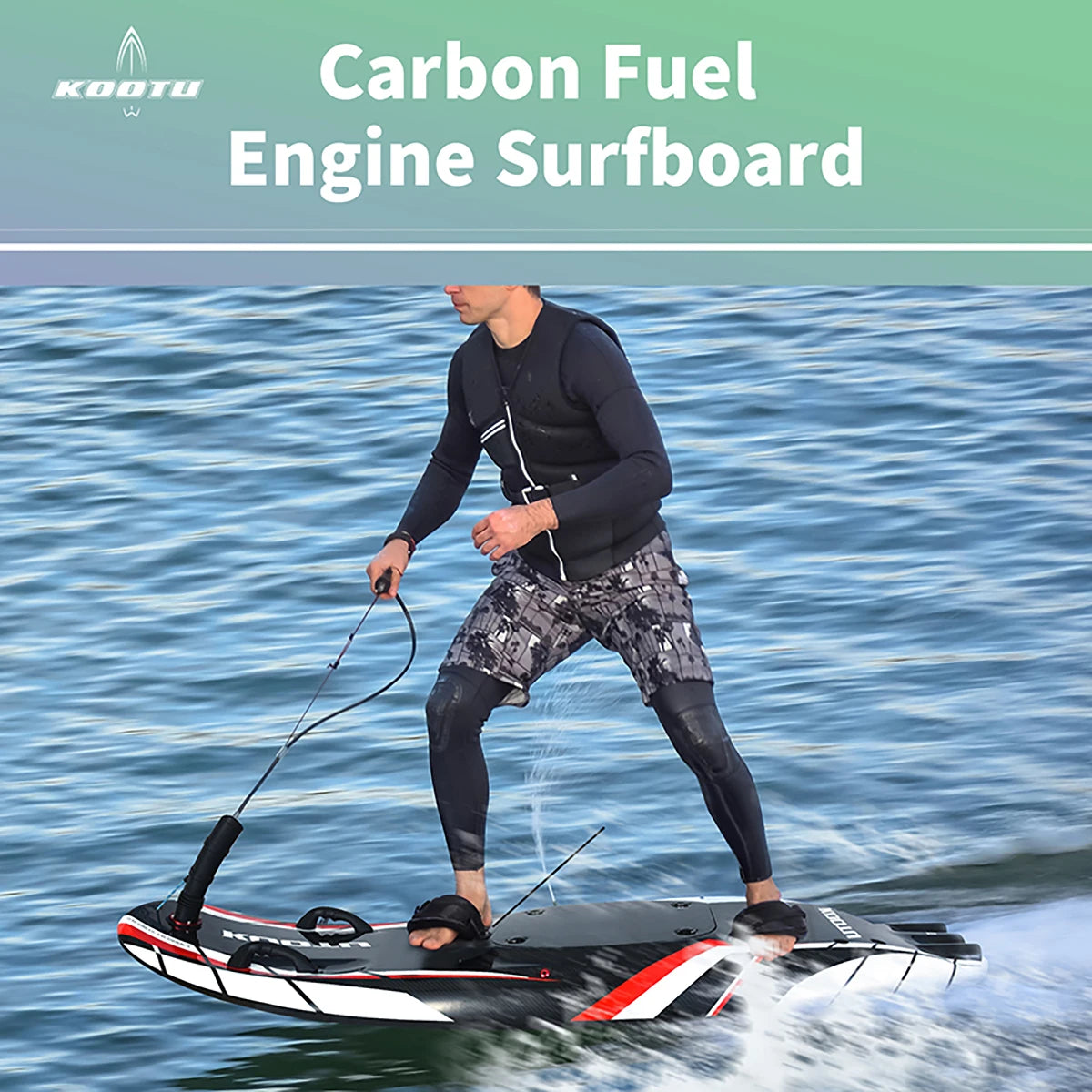 Carbon Fiber Gas Powered Surfboard With 109cc Engine