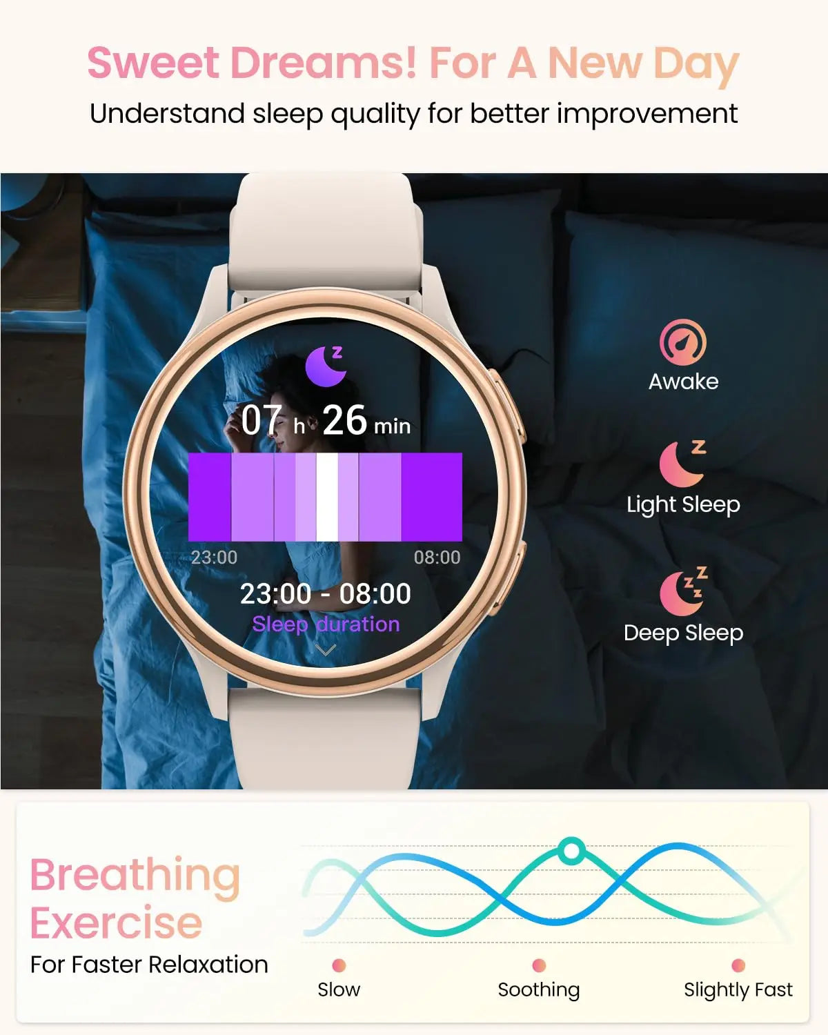 AnyloopCa Women Smartwatch With 400 Plus Watch Faces Fitness Tracker