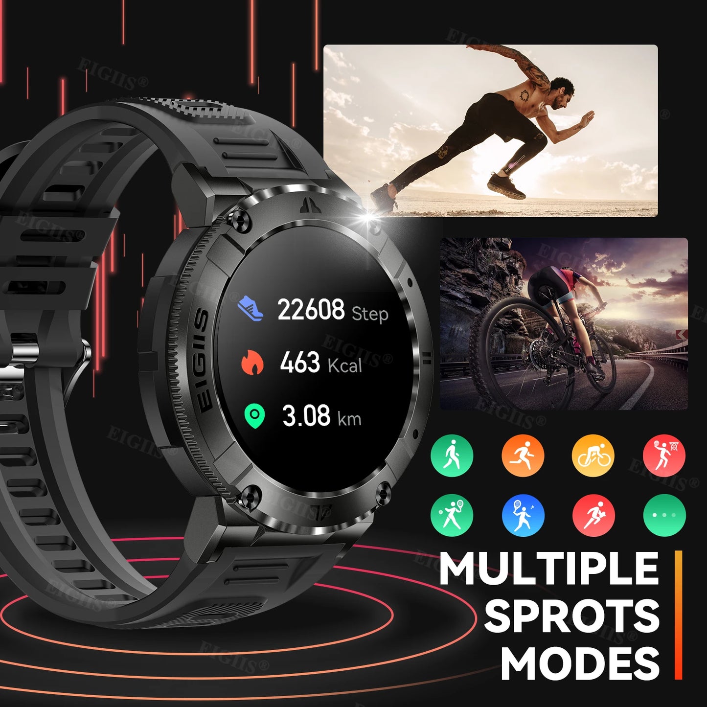 LaNikar Smartwatch TFT Display Bluetooth Calling Blood Pressure Monitor